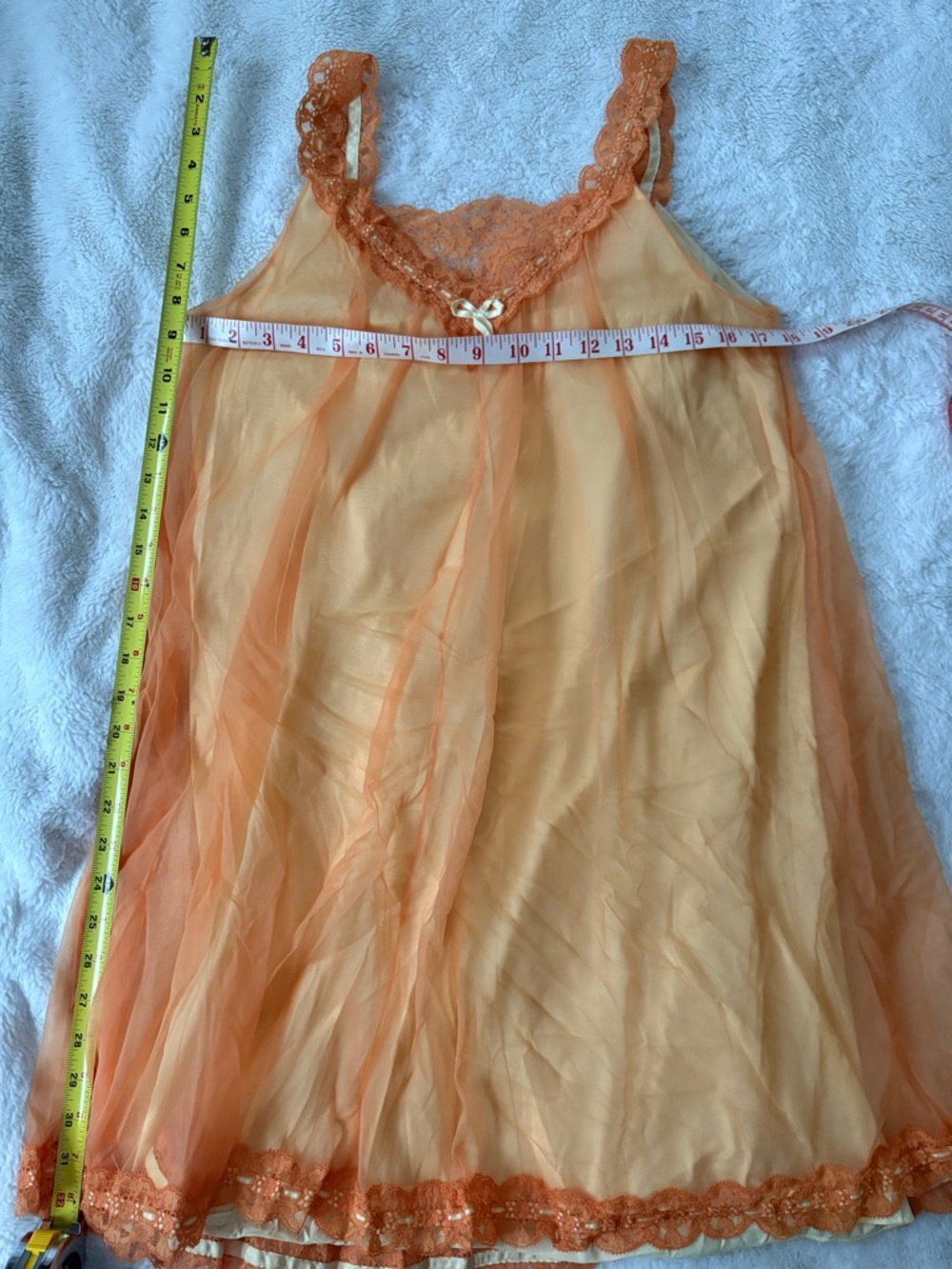Vintage Vanity Fair 1960s Sheer Nylon Chiffon Babydoll Nighty Lingerie Lace - Picture 6 of 10